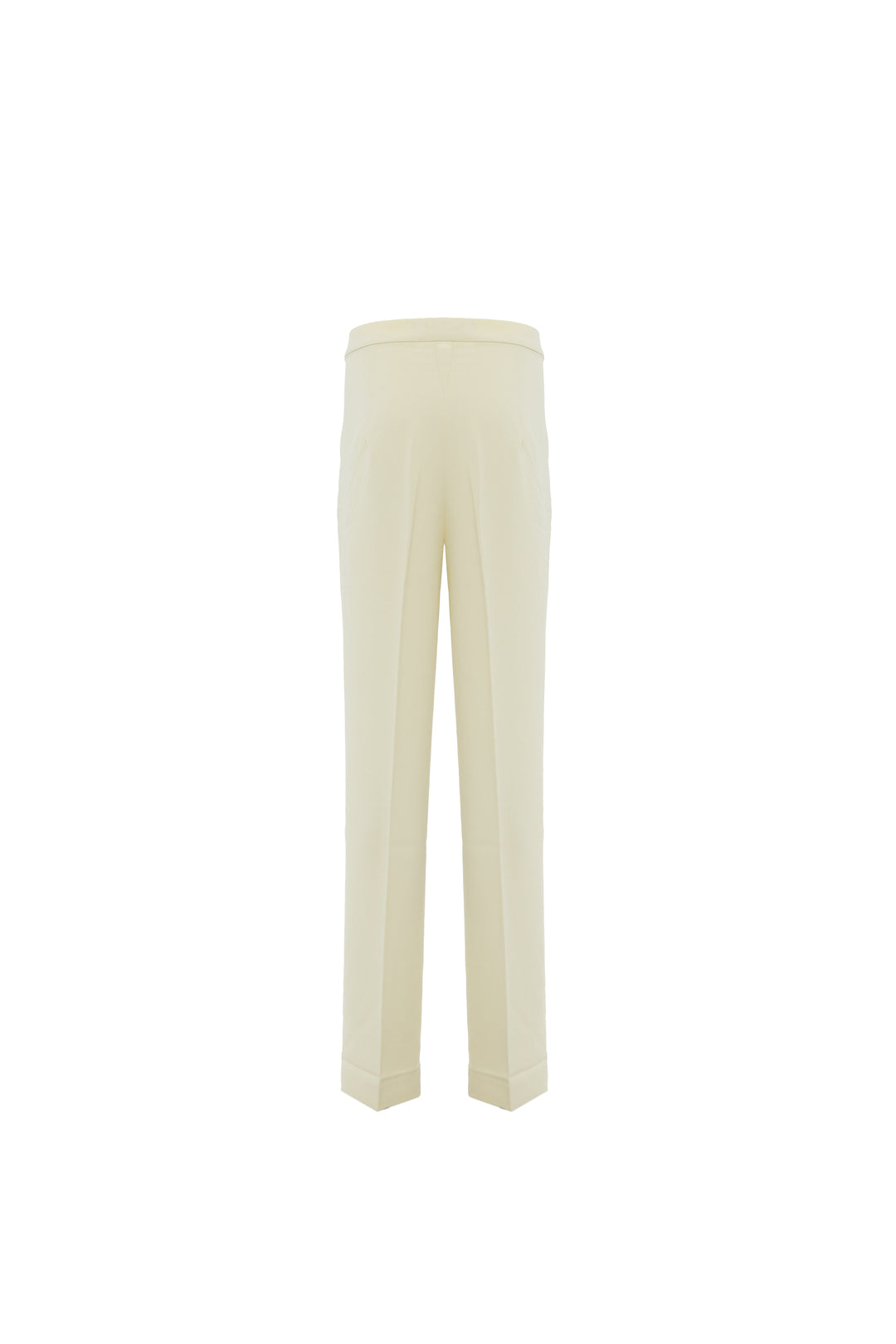 Hassana- High Rise Straight Leg Luxurious Crepe Trouser In Off White